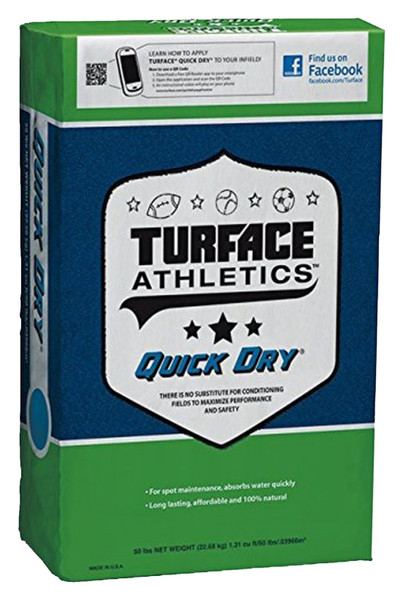 TURFACE ATHLETICS Quick Dry 70972361 Soil Conditioner, Granular, Brown/Buff, 50 lb Bag [SKU: ORG1963495]