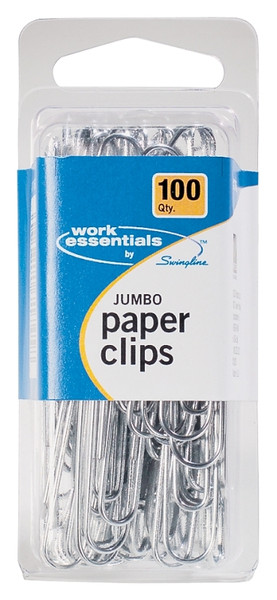 Swingline Work Essentials A70725855 Paper Clip, Jumbo, Silver [SKU: ORG4613089]