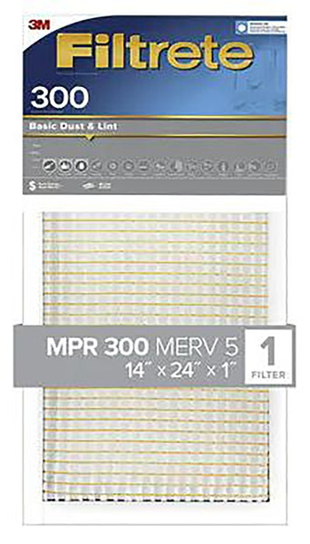FILTER AIR DUST&LINT 14X24X1IN [SKU: ORG9931510]