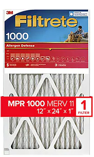 FILTER AIR ALRGN DFN 12X24X1IN [SKU: ORG4189064]