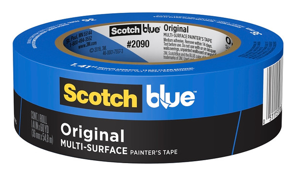 ScotchBlue 2090-36A Painter's Tape, 60 yd L, 1.41 in W, Crepe Paper Backing, Blue [SKU: ORG6160584]