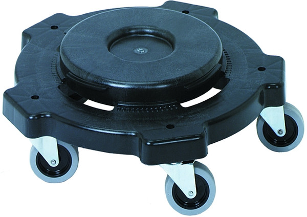 CONTINENTAL COMMERCIAL 3255 Trash Can Dolly, 20 to 55 gal, Polyethylene, Black [SKU: ORG2526978]