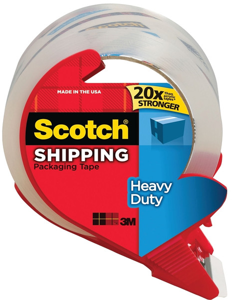 Scotch 3850S-RD Packaging Tape, 38.2 yd L, 1.88 in W, Polypropylene Backing, Clear [SKU: ORG4465902]