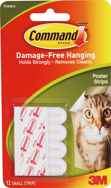 Command 17024 Poster Strip, 5/8 in W, 13/16 in L, Clear [SKU: ORG6709794]