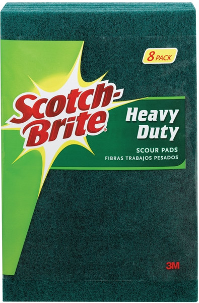 Scotch-Brite 228 Scour Pad, 6 in L, 3.8 in W, Green [SKU: ORG1076918]