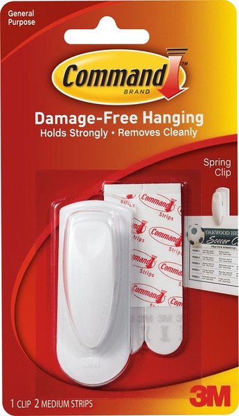 Command 17005 Spring Clip, Plastic, White [SKU: ORG6964159]