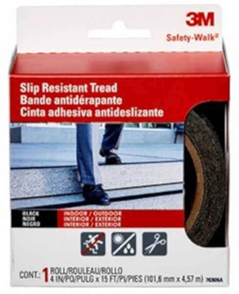3M Safety-Walk 7636NA Safety and Ladder Tread, 180 in L, 4 in W, Black [SKU: ORG7229453]