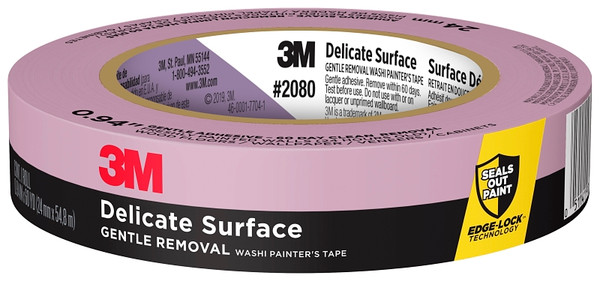 Scotch 2080-24NC Painters Tape, 60 yd L, 0.94 in W, Microfiber Backing, Blue [SKU: ORG3413697]