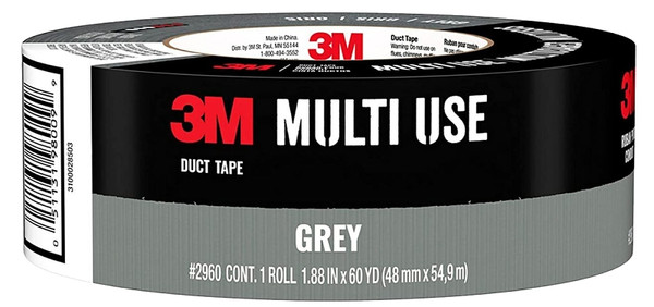Scotch 2960-A Duct Tape, 60 yd L, 1.88 in W, Silver [SKU: ORG6953947]