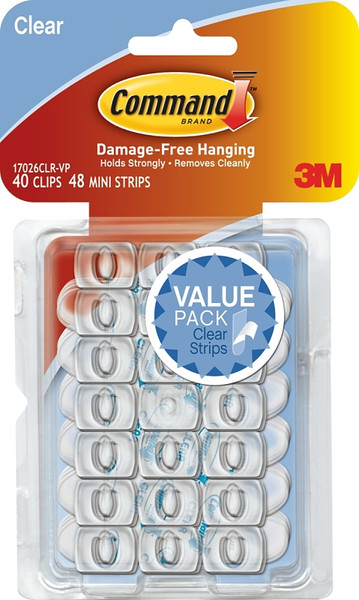 Command 17026CLR-VP Decorating Clip, Plastic, Clear [SKU: ORG6969539]