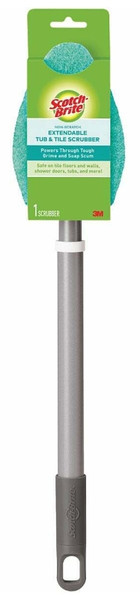 Scotch-Brite 549X-4 Shower Scrubber, 19 in L, 3 in W, Teal/White [SKU: ORG5254495]