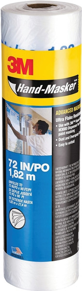 3M AMF72 Masking Film, 90 ft L, 72 in W, Clear [SKU: ORG6205884]