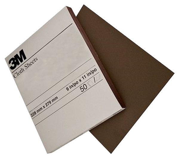 3M 02431 Sandpaper Sheet, 11 in L, 9 in W, Fine, Aluminum Oxide Abrasive, Cloth Backing [SKU: ORG7195191]