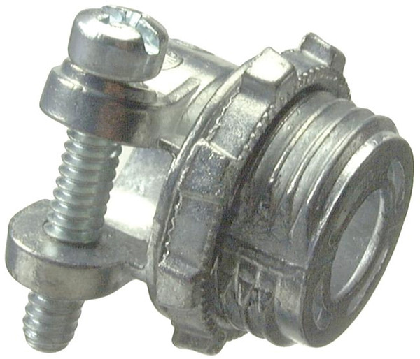 Halex 04205B Squeeze Connector, 1/2 in, Zinc [SKU: ORG6310429]