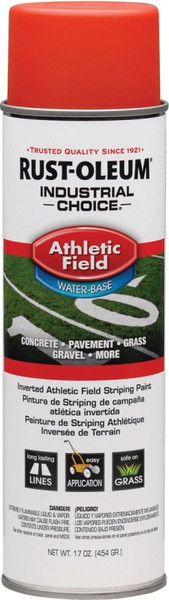 RUST-OLEUM INDUSTRIAL CHOICE 206044 Athletic Field Striping Paint, Orange, 17 oz, Aerosol Can [SKU: ORG0312454]