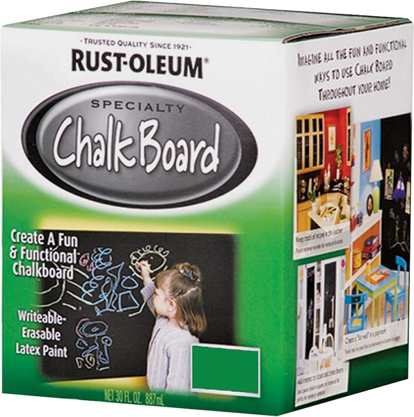 RUST-OLEUM SPECIALTY 206438 Chalkboard Paint Green, Mild, Green, 1 qt, Can [SKU: ORG3352259]