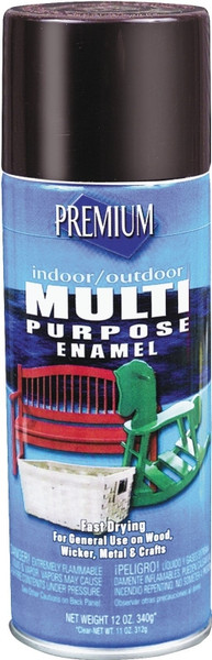 RUST-OLEUM MP1001 Enamel Spray Paint, Gloss, Black, 12 oz, Aerosol Can [SKU: ORG0997999]