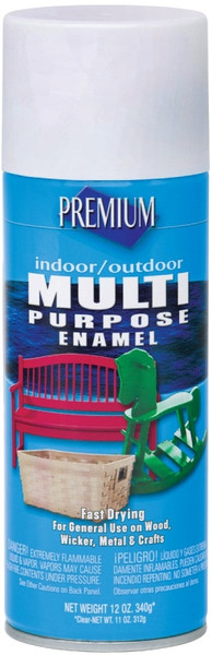 RUST-OLEUM MP1002 Enamel Spray Paint, Gloss, White, 12 oz, Aerosol Can [SKU: ORG1175751]