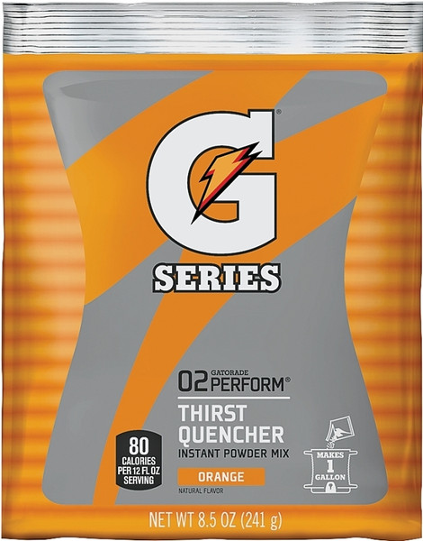 Gatorade 03957 Thirst Quencher Instant Powder Sports Drink Mix, Powder, Orange Flavor, 8.5 oz Pack [SKU: ORG6968820]