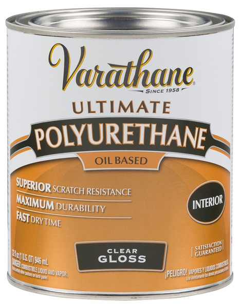 VARATHANE 242174H Polyurethane, Semi-Gloss, Liquid, Clear, 1 qt, Can [SKU: ORG2883718]