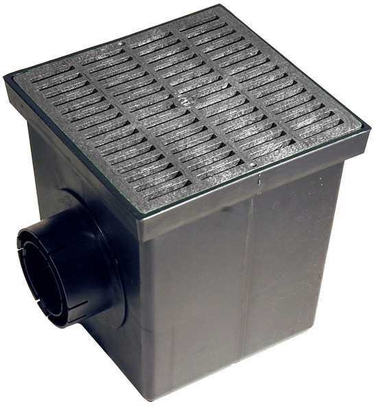 NDS 1200BLKIT Catch Basin Kit, 6 in Dia, 12-3/8 in L, 12-3/8 in W, Square, Polypropylene, Black [SKU: ORG8588105]