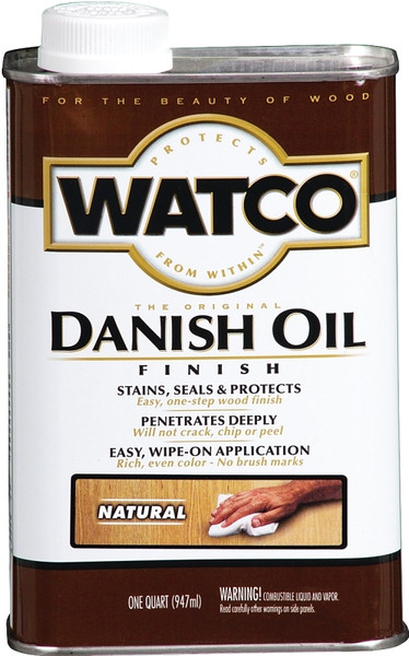 WATCO 242218 Danish Oil, Natural, Liquid, 1 qt, Can [SKU: ORG3931557]
