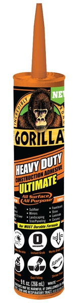 Gorilla 8008002 Adhesive, White, 9 oz Cartridge [SKU: ORG5122445]