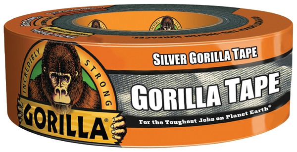 Gorilla 105634 Duct Tape, 30 yd L, 1.88 in W, Polyethylene Backing, Silver [SKU: ORG5121454]