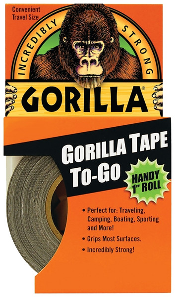 Gorilla 6100109 Duct Tape, 30 yd L, 1 in W, Black [SKU: ORG5121439]