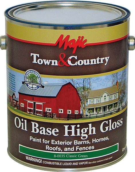 Majic Paints 8-0035-1 Barn and Fence Paint, High-Gloss, Classic Green, 1 gal Pail [SKU: ORG7152739]