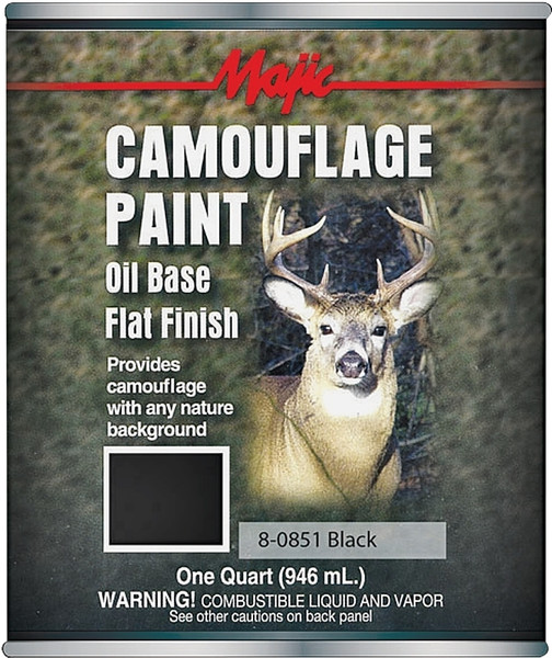 Majic Paints 8-0851-2 Camouflage Paint, Black, 1 qt Can [SKU: ORG9817248]