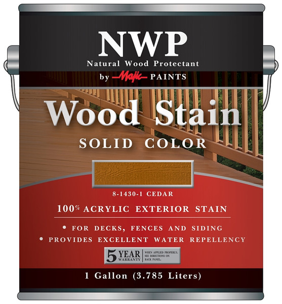 Majic Paints 8-1430-1 Wood Stain, Cedar, Liquid, 1 gal, Can [SKU: ORG9261215]