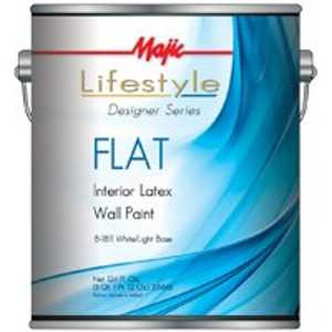 Majic Paints 8-1811-1 Interior Paint, Flat, White, 1 gal, Can, Latex Base, Resists: Spatter [SKU: ORG2742401]