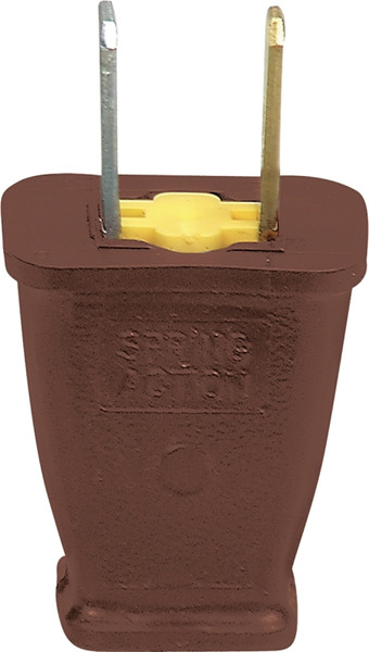 Eaton Wiring Devices SA540B Electrical Plug, 2 -Pole, 15 A, 125 V, NEMA: NEMA 1-15, Brown [SKU: ORG3282720]