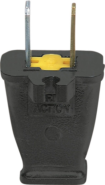 Eaton Wiring Devices SA940 Electrical Plug, 2 -Pole, 15 A, 125 V, NEMA: NEMA 1-15, Black [SKU: ORG7127384]