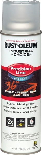 RUST-OLEUM INDUSTRIAL CHOICE 1801838 Marking Paint, Clear, 16 oz, Aerosol Can [SKU: ORG5665518]
