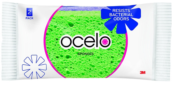 Scotch-Brite 7243-T Utility Sponge, 6 in L, 3.6 in W, 0.9 in Thick, Cellulose [SKU: ORG6134266]