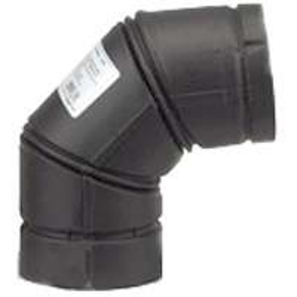 SELKIRK VP PELLET PIPE 243231B/24230B Stove Pipe Elbow, 90 deg Angle, 3 in, Stainless Steel, Black [SKU: ORG0506931]