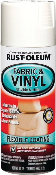 RUST-OLEUM AUTOMOTIVE 248922 Fabric and Vinyl Spray Paint, Gloss, White, 11 oz, Aerosol Can [SKU: ORG6787675]