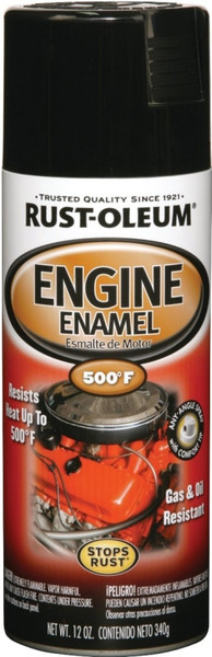 RUST-OLEUM AUTOMOTIVE 248932 Engine Enamel Spray Paint, Black, 12 oz, Aerosol Can [SKU: ORG1887686]