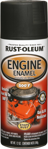 RUST-OLEUM AUTOMOTIVE 248936 Engine Enamel Spray Paint, Black, 12 oz, Aerosol Can [SKU: ORG4998878]