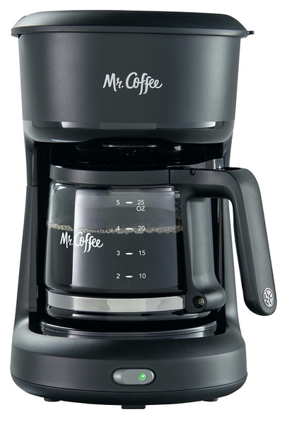 Mr. Coffee 2129512 Coffee Maker, 5 Cup, 25 oz Capacity, 650 W, Plastic, Black, Switch Control [SKU: ORG5443379]