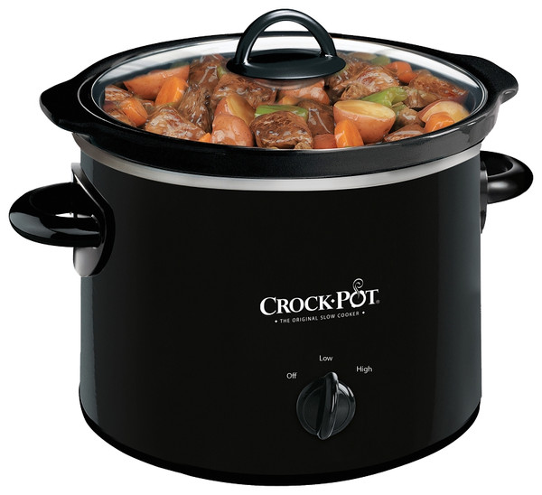 Crock-Pot SCR200-B Manual Slow Cooker, 2 qt Capacity, Stoneware, Black [SKU: ORG7388937]