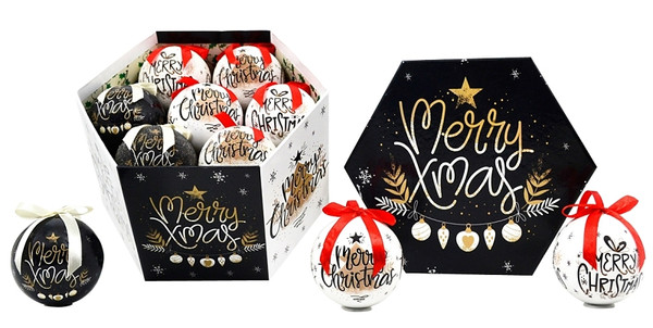 Hometown Holidays 99705 Merry Christmas Ball Ornaments, 14 Pc, 75 mm [SKU: ORG3775400]