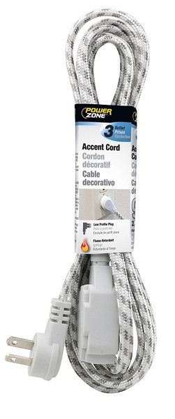 PowerZone Extension Cord, 16 AWG Cable, 9 ft L, Gray [SKU: ORG5355102]
