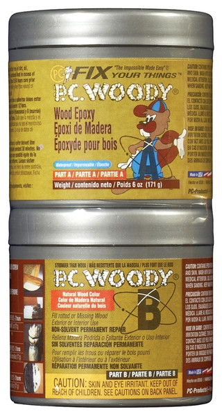 PROTECTIVE COATING PC-WOODY 6OZ Epoxy Adhesive, White, Paste, 6 oz Can [SKU: ORG6764468]