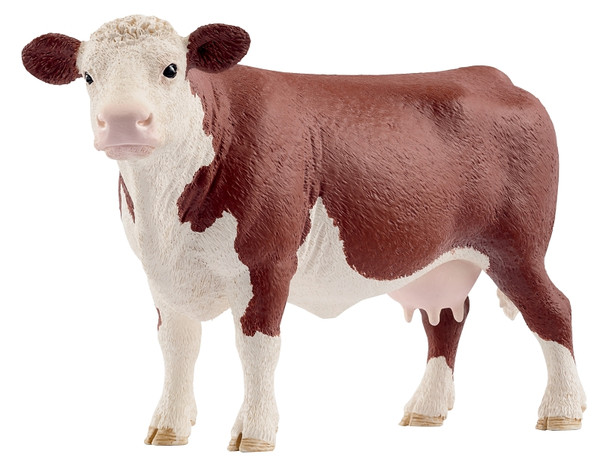 Schleich-S Farm World 13867 Figurine, Hereford Cow, 3 to 8 years Age, XL, Plastic, Brown [SKU: ORG7215379]
