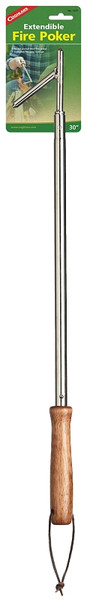 COGHLAN'S 1577 Fire Poker, 30 in OAL, Chrome-Plated, Wood Handle [SKU: ORG3432564]
