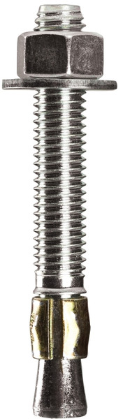 COBRA ANCHORS 496R Wedge Anchor, 3/8 in Dia, 3-3/4 in L, 844 lb, Steel, Plated [SKU: ORG2789998]