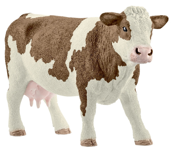 Schleich-S 13801 Figurine, 3 to 8 years, Simmental Cow, Plastic [SKU: ORG7215338]